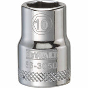 DEWALT 3/8-in. Drive 10 mm 6-Point Socket, 1-Piece (DWMT86305OSP)