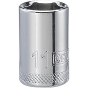 DEWALT 1/4 in. Drive 11 mm 6-Point Socket with Polished Chrome Finish (DWMT86108OSP)