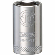 DEWALT 1/4 in. Drive 10 mm 6-Point Socket with Knurled Ring (DWMT86107OSP)