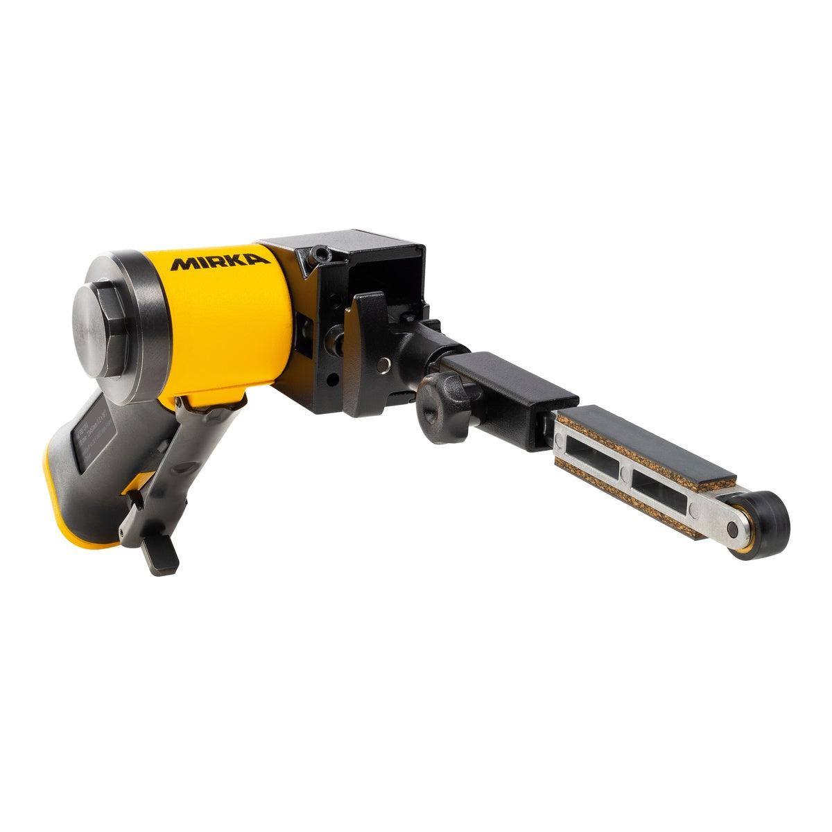 Mirka PBS-13457 pneumatic non-vac belt sander, 1/2-in. x 18-in., isolated on white background