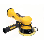 Mirka MR-510TH 5-in. pneumatic two-handed finish sander with side handle and backing pad
