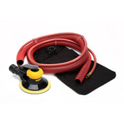 Mirka 6-in. SGV pneumatic orbital sander with 8mm orbit, vacuum hose, and dust collection bag