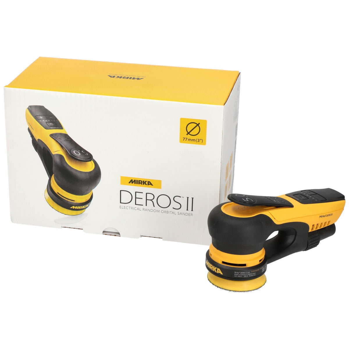 Mirka DEROS II 350X 3-in. random orbital sander with retail box