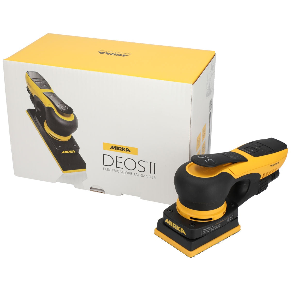 Mirka DEOS II 343X 3-in. x 4-in. Corded Orbital Sheet Sander with 3.0 mm Orbit and Bluetooth for Tight Spaces (MID3434044US)