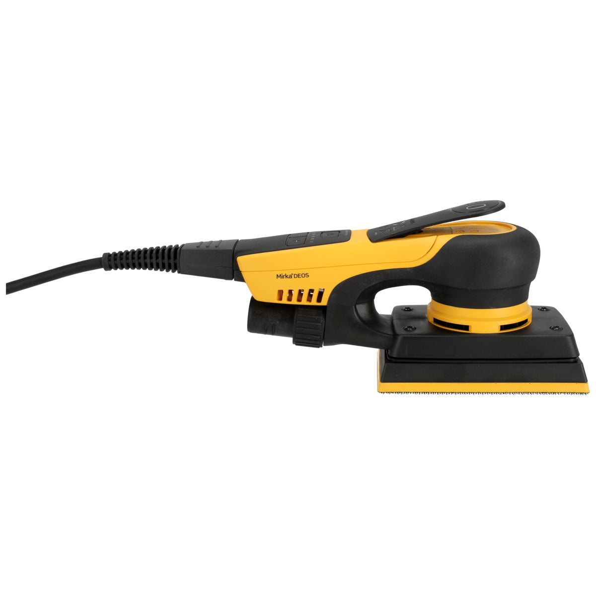 Mirka DEOS II 353X 3-in. x 5-in. orbital sander left side view