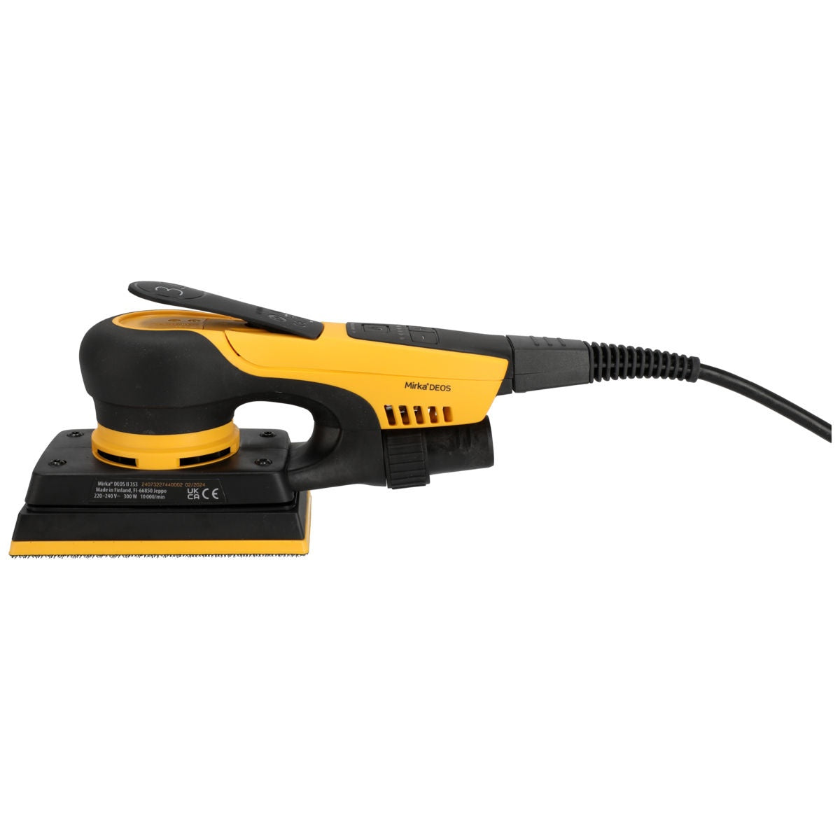 Mirka DEOS II 353X 3-in. x 5-in. orbital sander right side view