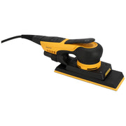 Mirka DEOS II 383X corded orbital sheet sander with 2.75-in. x 8-in. rectangular pad, front angle view