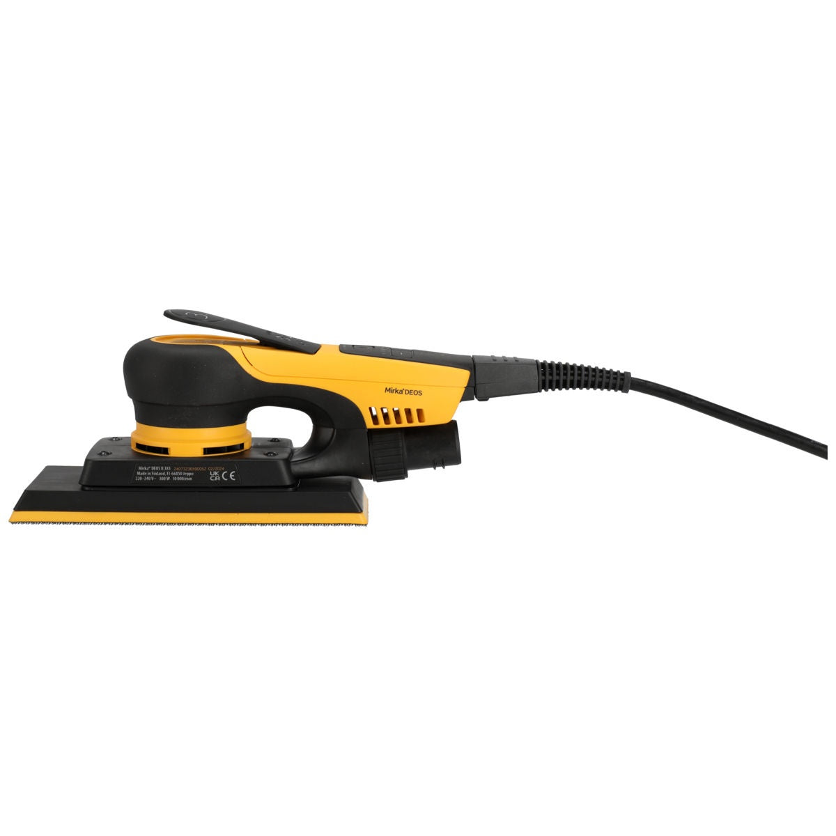 Mirka DEOS II 383X corded orbital sheet sander, right side view
