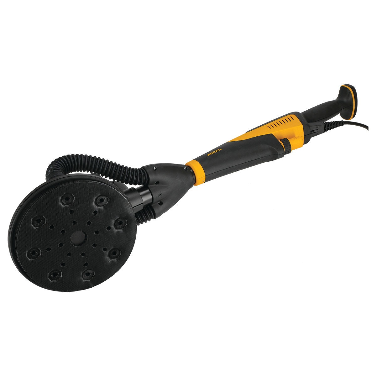 Mirka LEROS-S 950XCV wall sander underside view with 9-in. backing pad