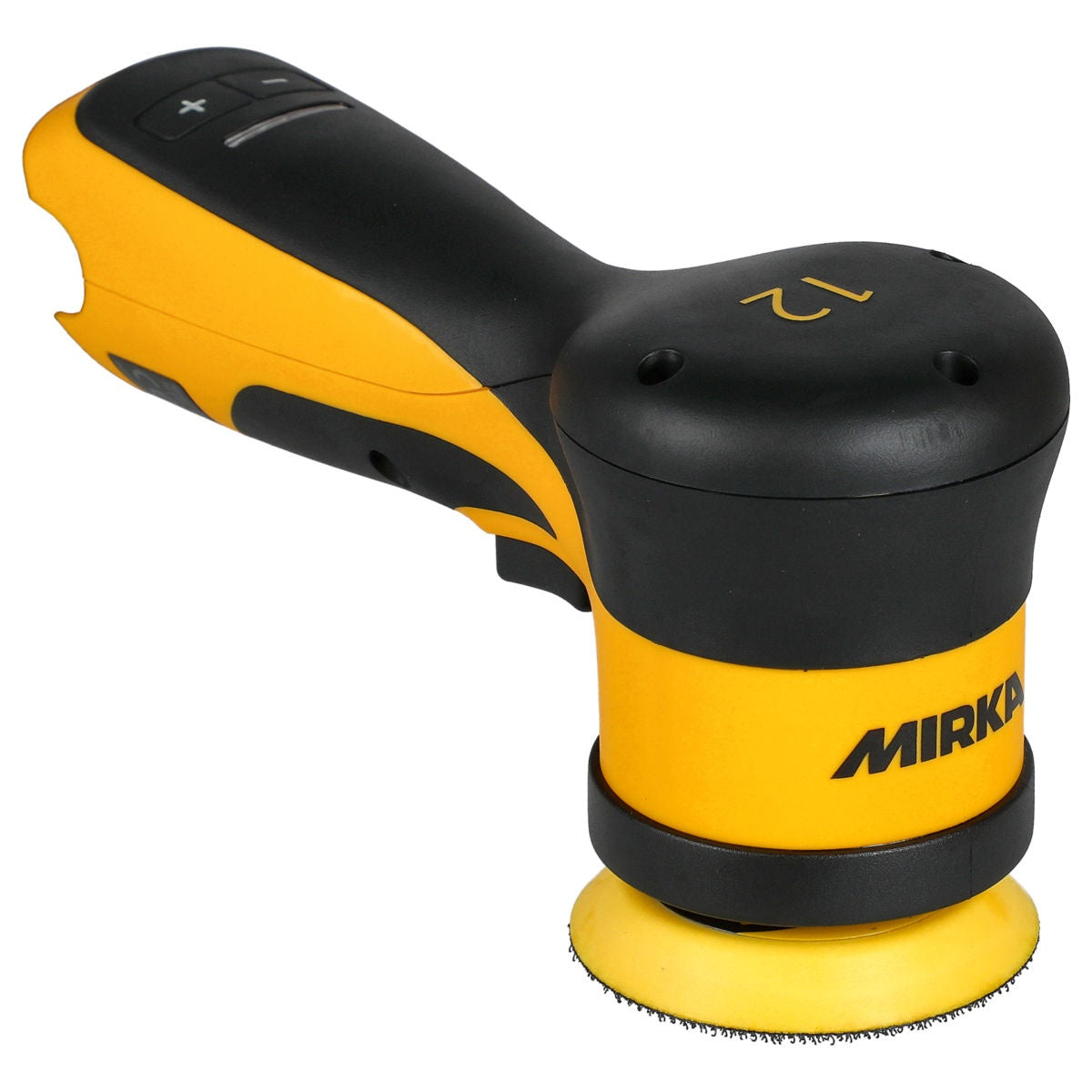 Mirka AROP312-B cordless 3-in. random orbital polisher front angle view