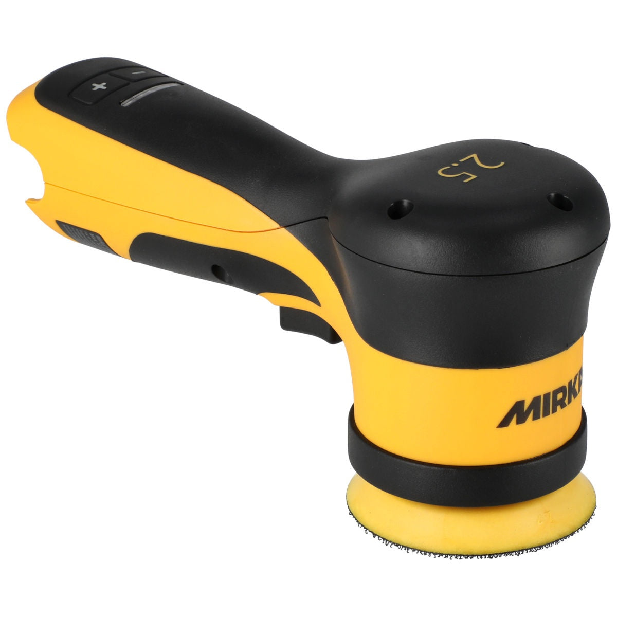 Mirka AROS-B 325 12V cordless random orbital sander angled view