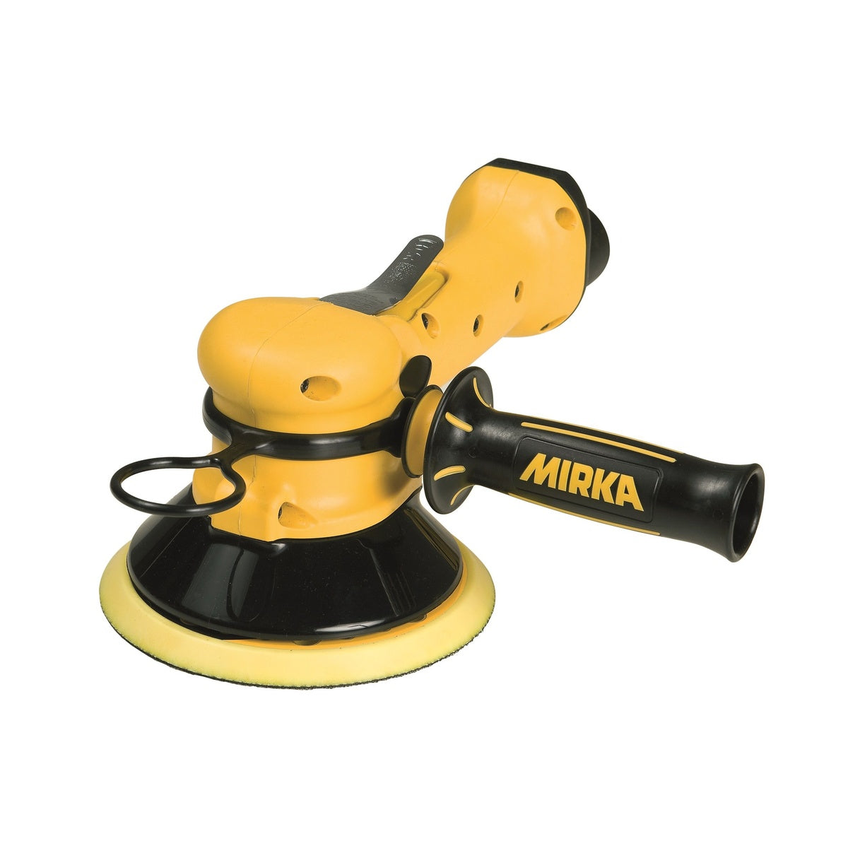 Mirka MR-610THCV 6-in. two-handed air random orbit sander side view