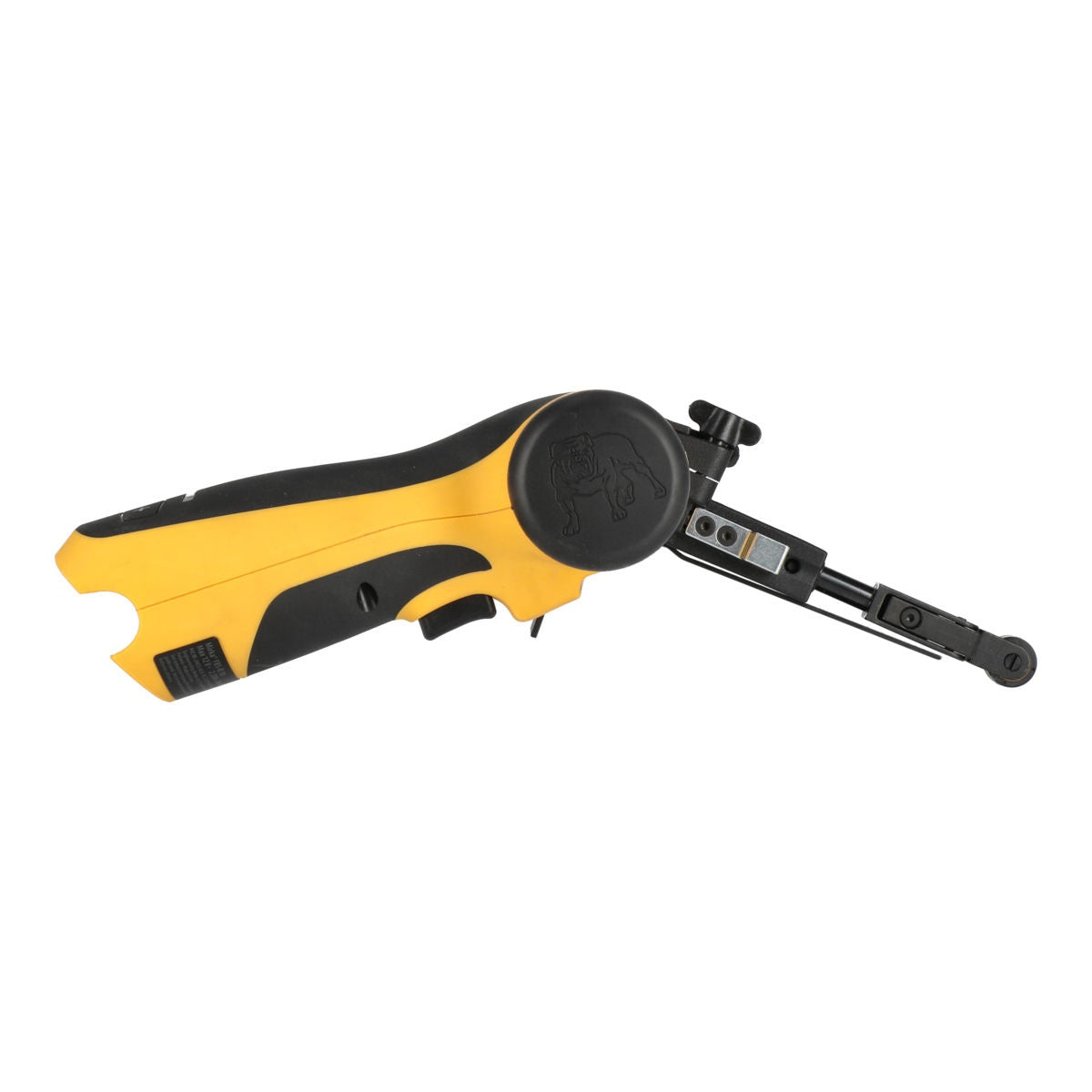 Mirka FBS-B cordless file belt sander, opposite side profile view