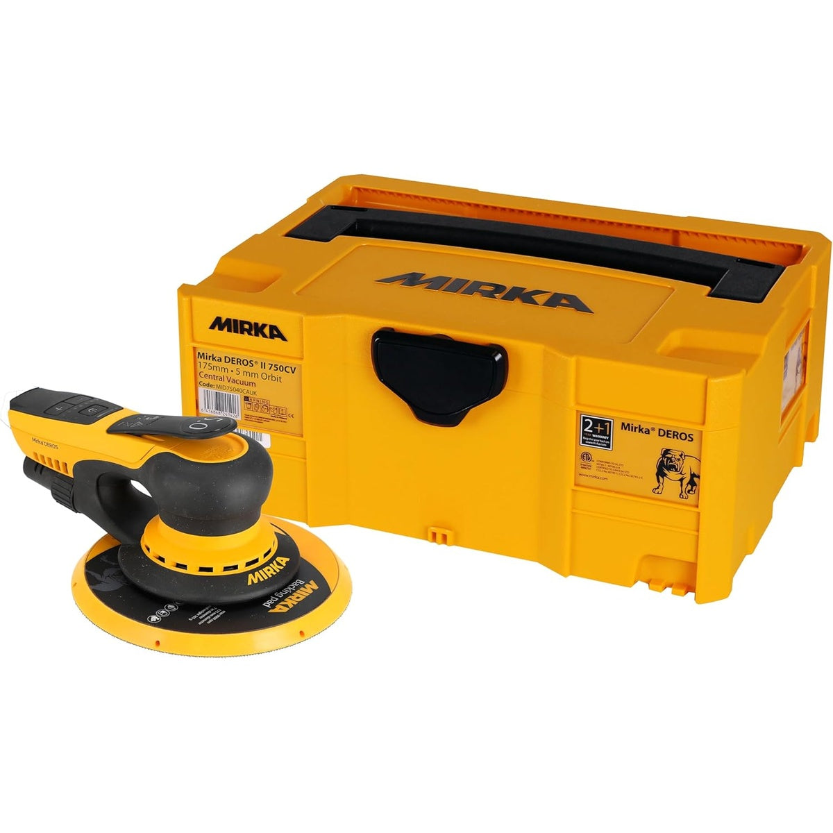 Mirka DEROS II 7-in. corded random orbital sander with storage case