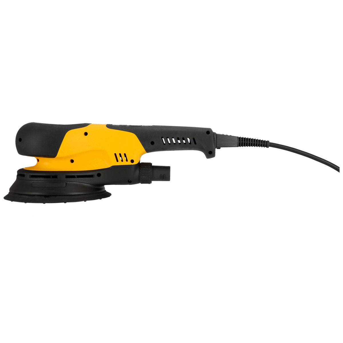 Side view of Mirka DEROS RS 600X corded rotary sander
