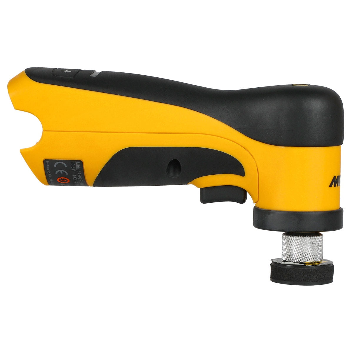 Mirka AROS150-B angled cordless sander right side view