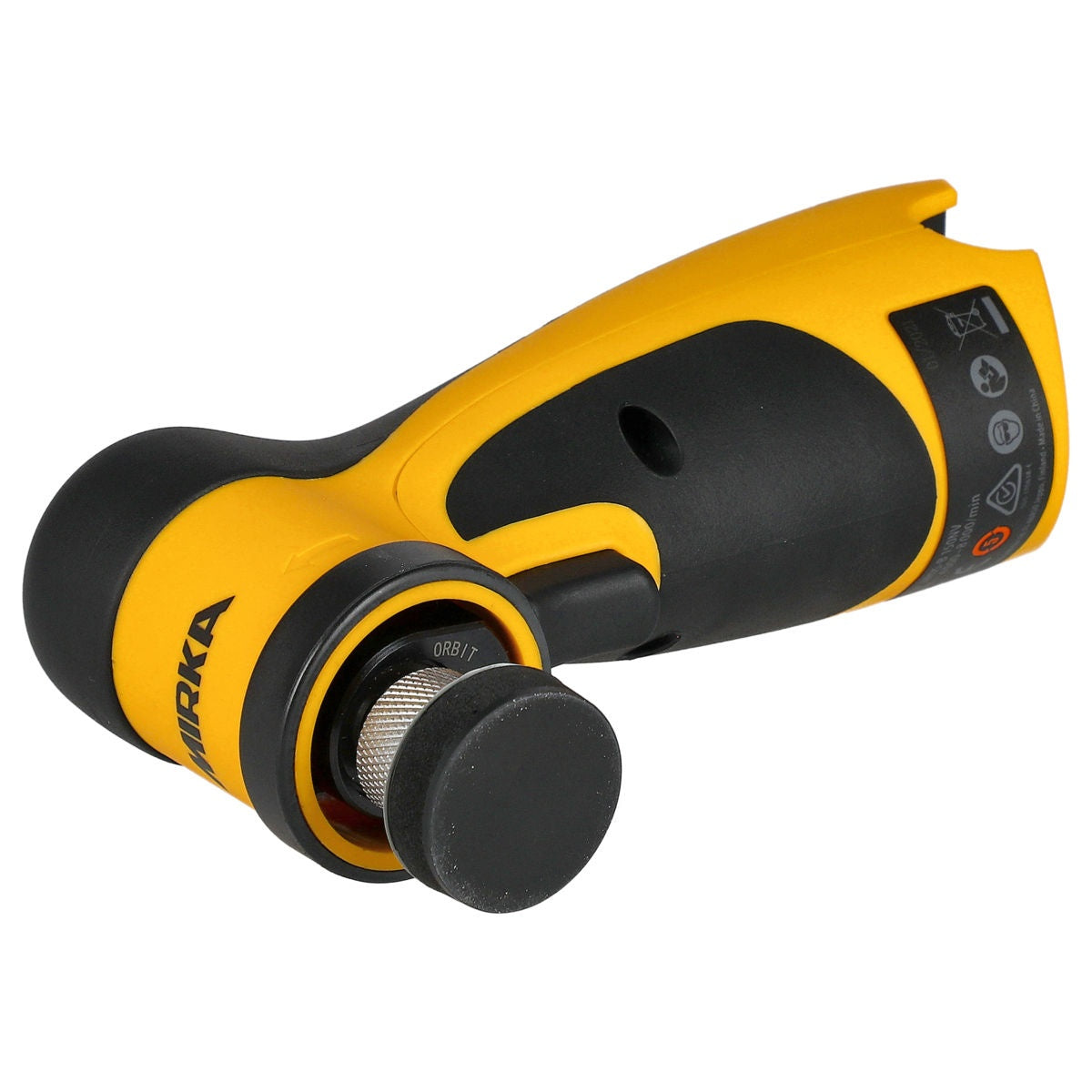 Mirka AROS150-B 1.25-in. angled random orbital sander, rear angle view