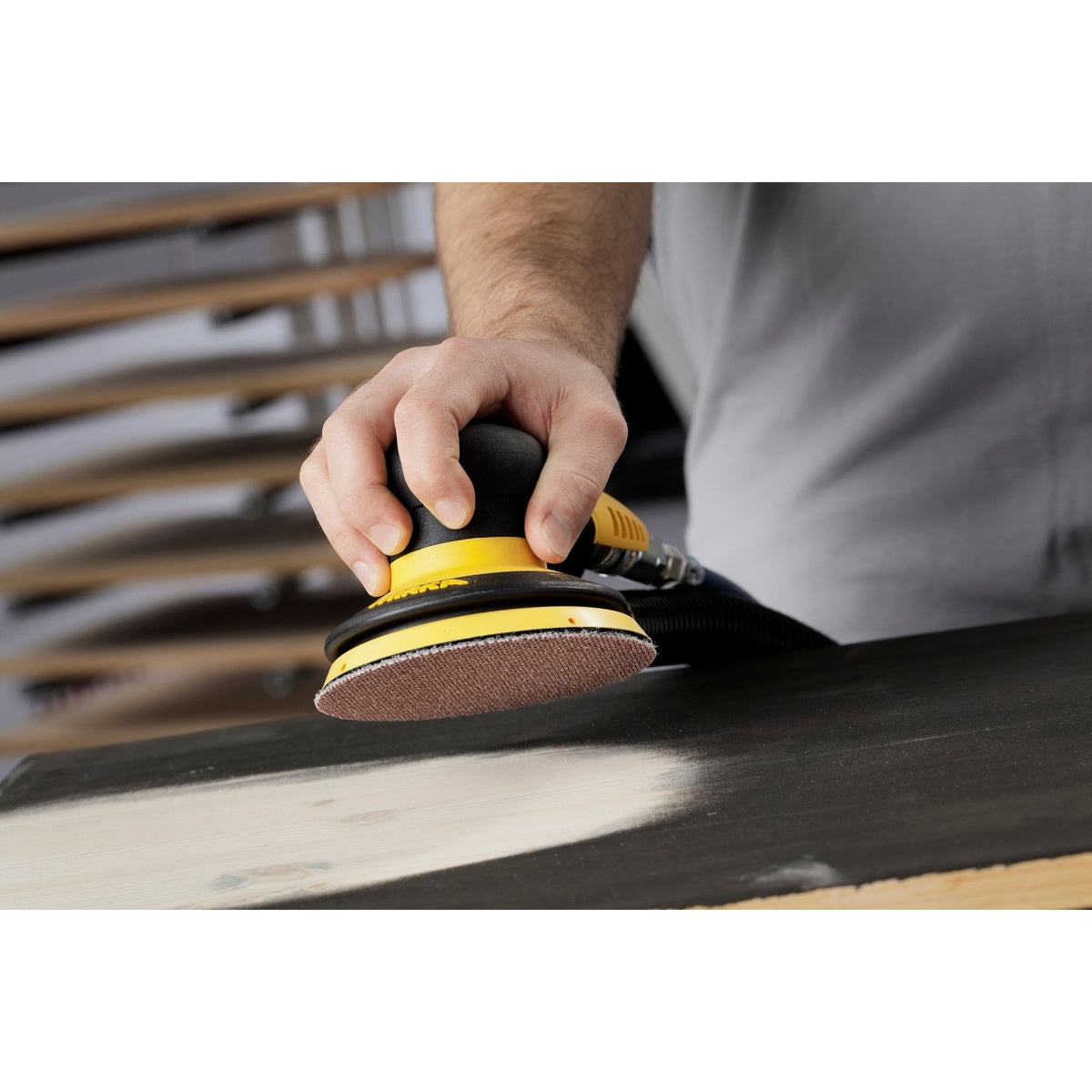 Mirka PROS 5-in. 5 mm Pneumatic Random Orbital Sander with Fleece Dust Bag (MRP-550SGV)