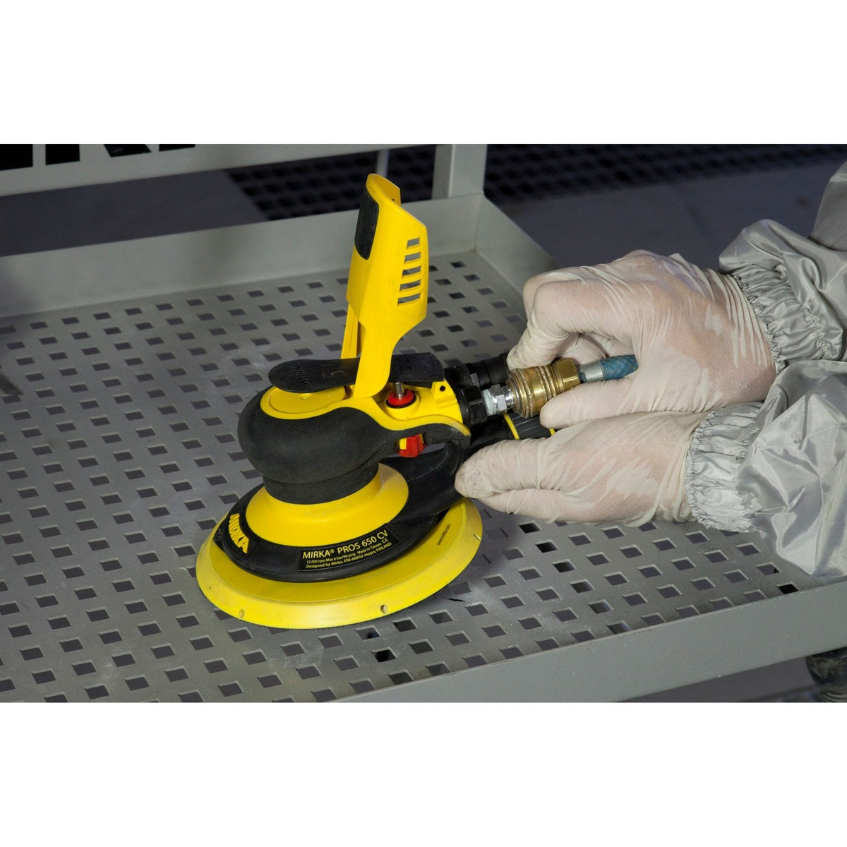 Mirka PROS 6-in. 5mm Pneumatic Random Orbital Sander with Fleece Dust Bag (MRP-650SGV)