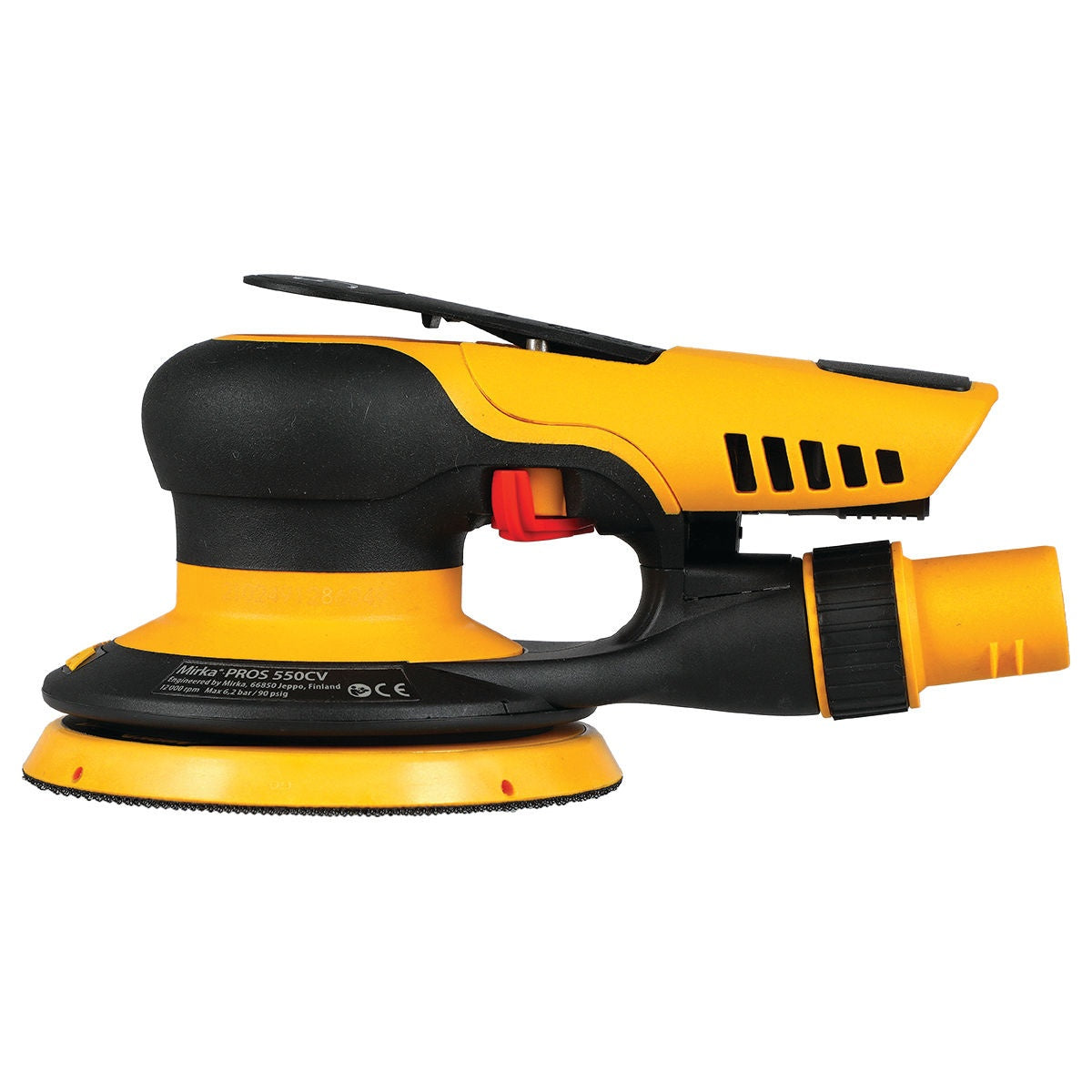 Mirka PROS 550CV central vacuum pneumatic sander side profile