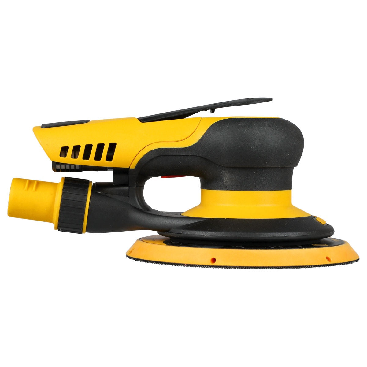 Left side profile of Mirka PROS 650CV pneumatic random orbital sander
