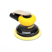 Mirka MR-525 5-in. pneumatic non-vacuum finishing sander with yellow 5-in. pad