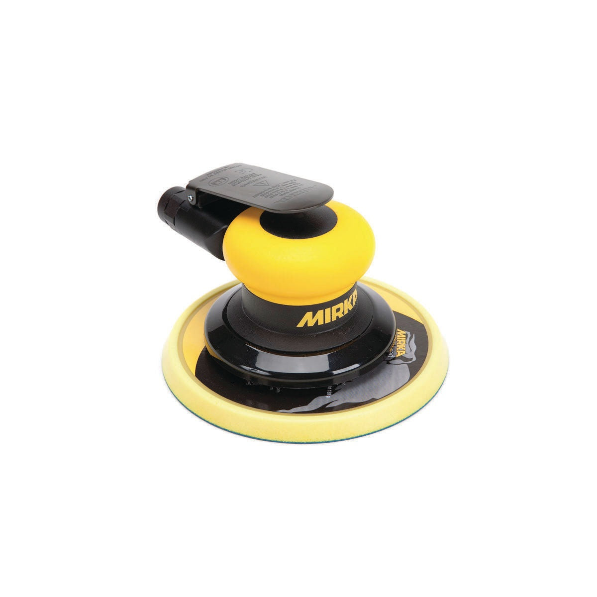 Mirka 6-in. pneumatic finishing sander with 8 mm orbit and round sanding pad