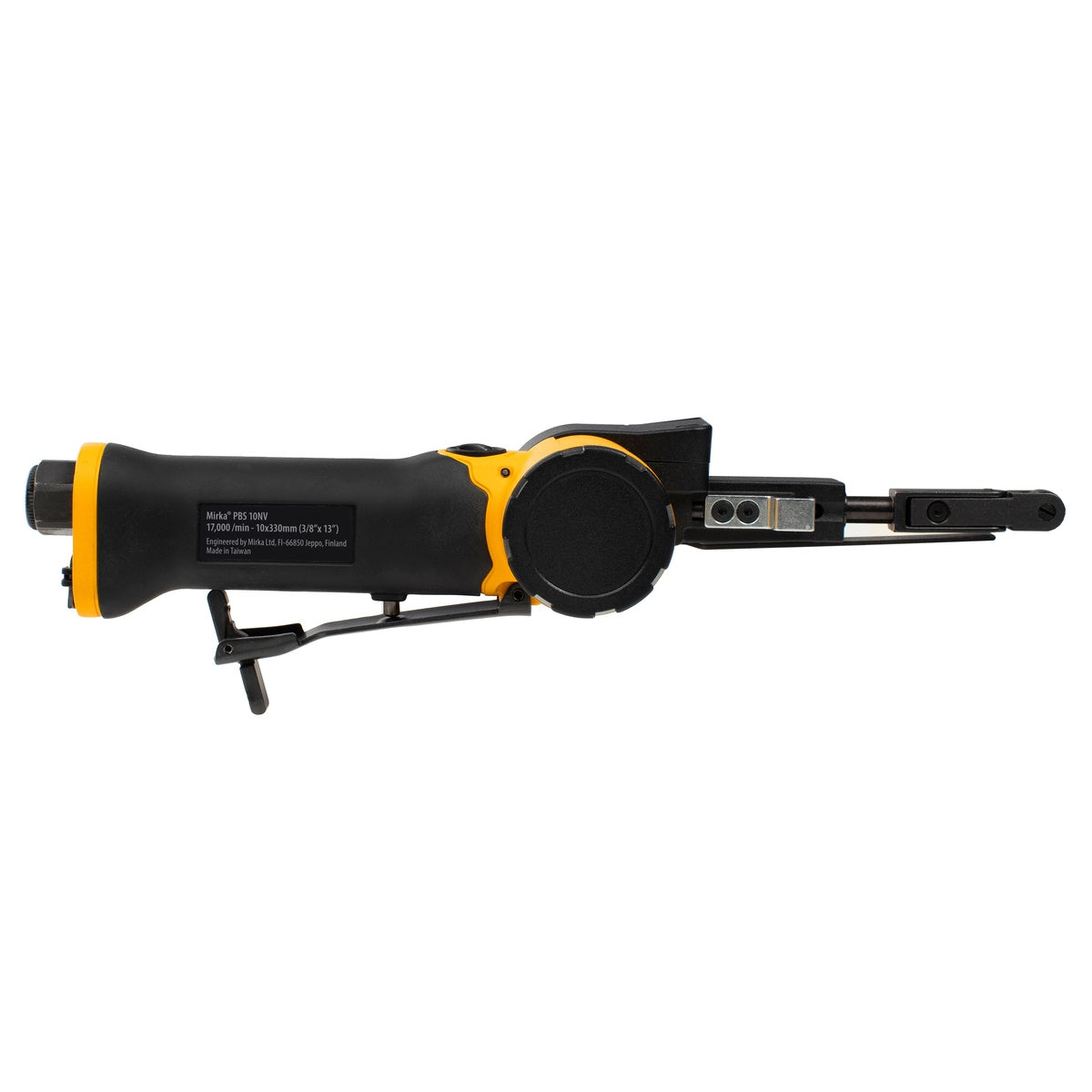 Side view of Mirka PBS 10NV pneumatic belt sander