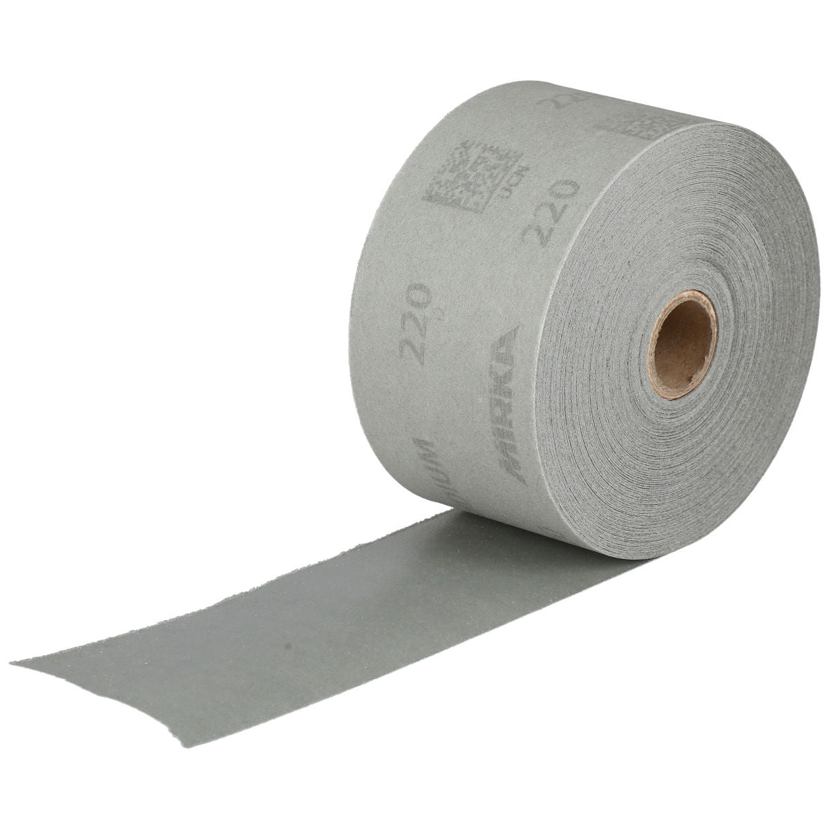 Mirka Iridium PSA abrasive roll angled view