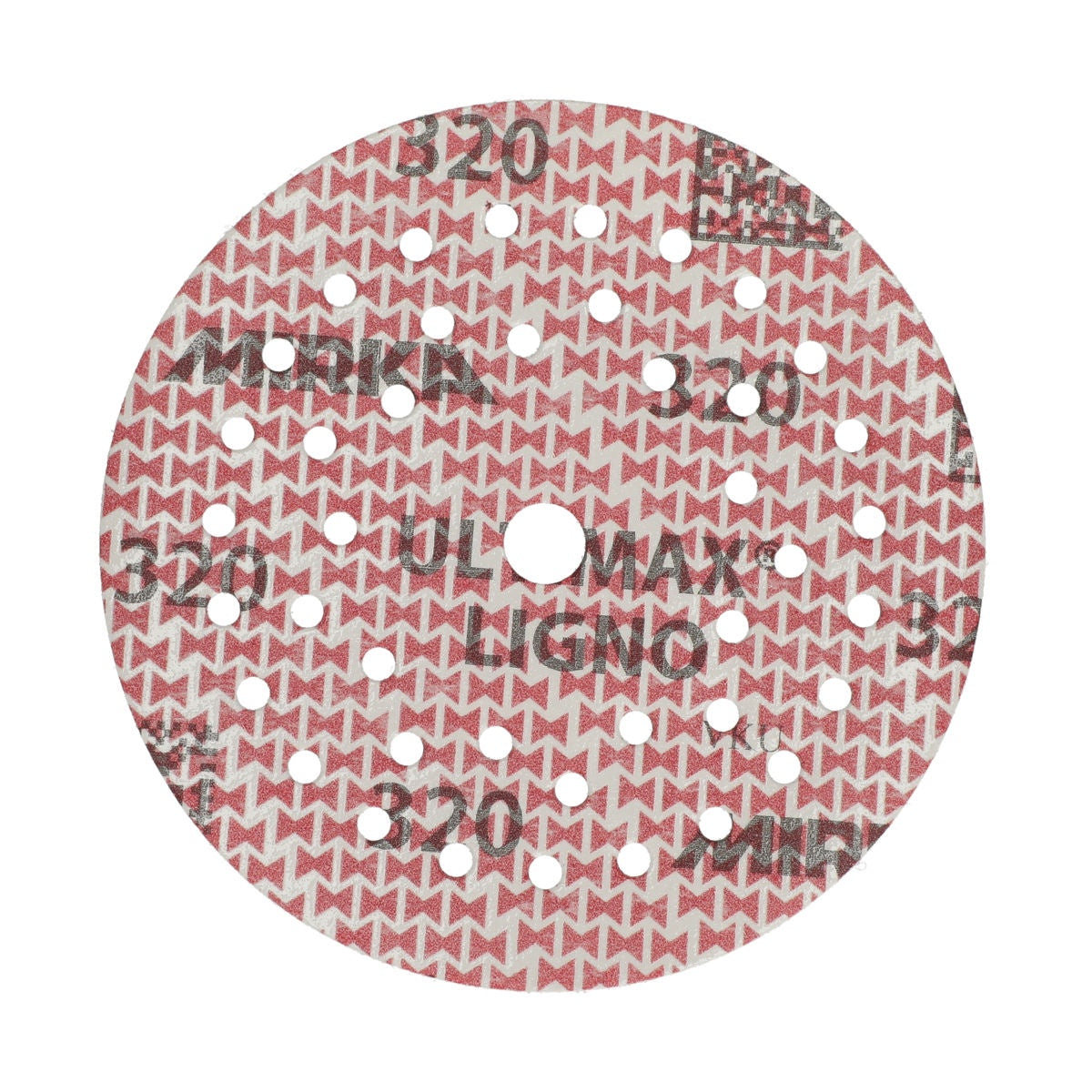 Mirka Ultimax Ligno 5-in. 40 grit Multifit Grip sanding disc front view