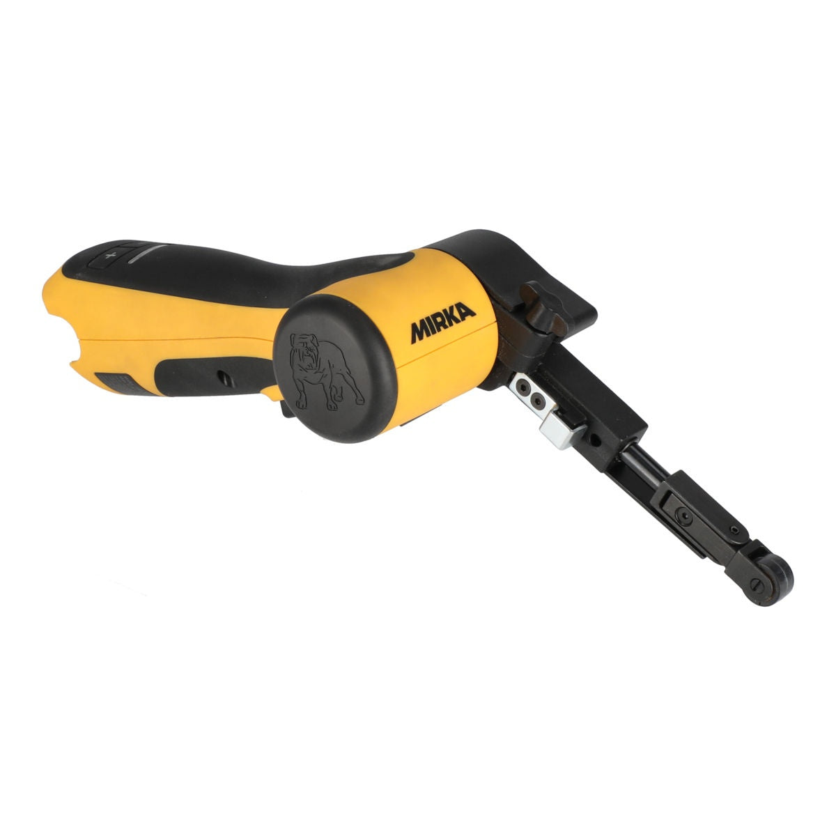 Mirka FBS-B 10 cordless file belt sander, left side view