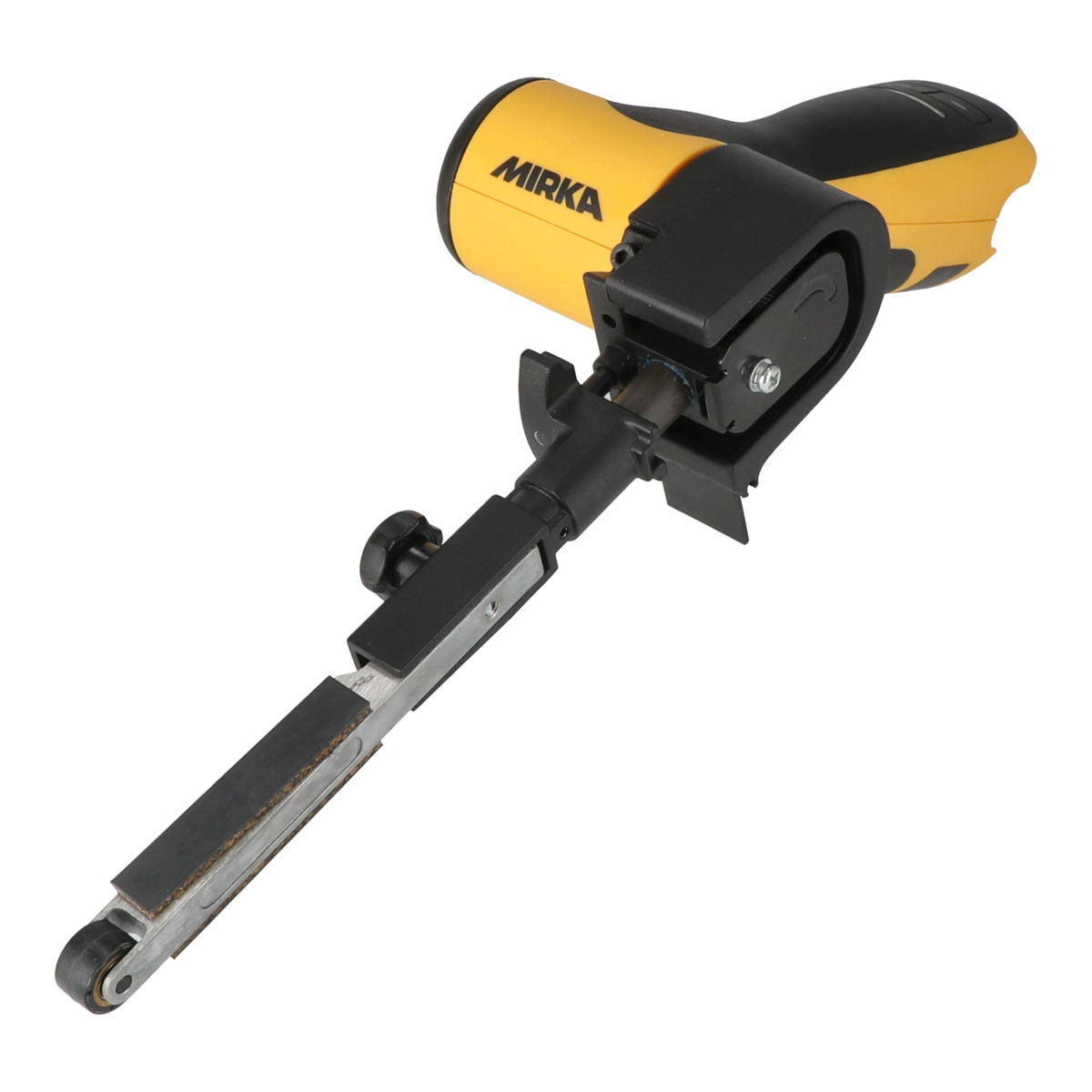 Mirka FBS-B 13 cordless file belt sander, front angle view