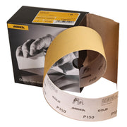 Mirka Gold PSA sanding roll, 2.75-in. x 120-ft., P120 grit abrasive roll in dispenser box