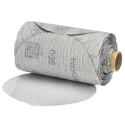 Mirka Iridium PSA sanding disc roll with adhesive-backed 5-inch discs