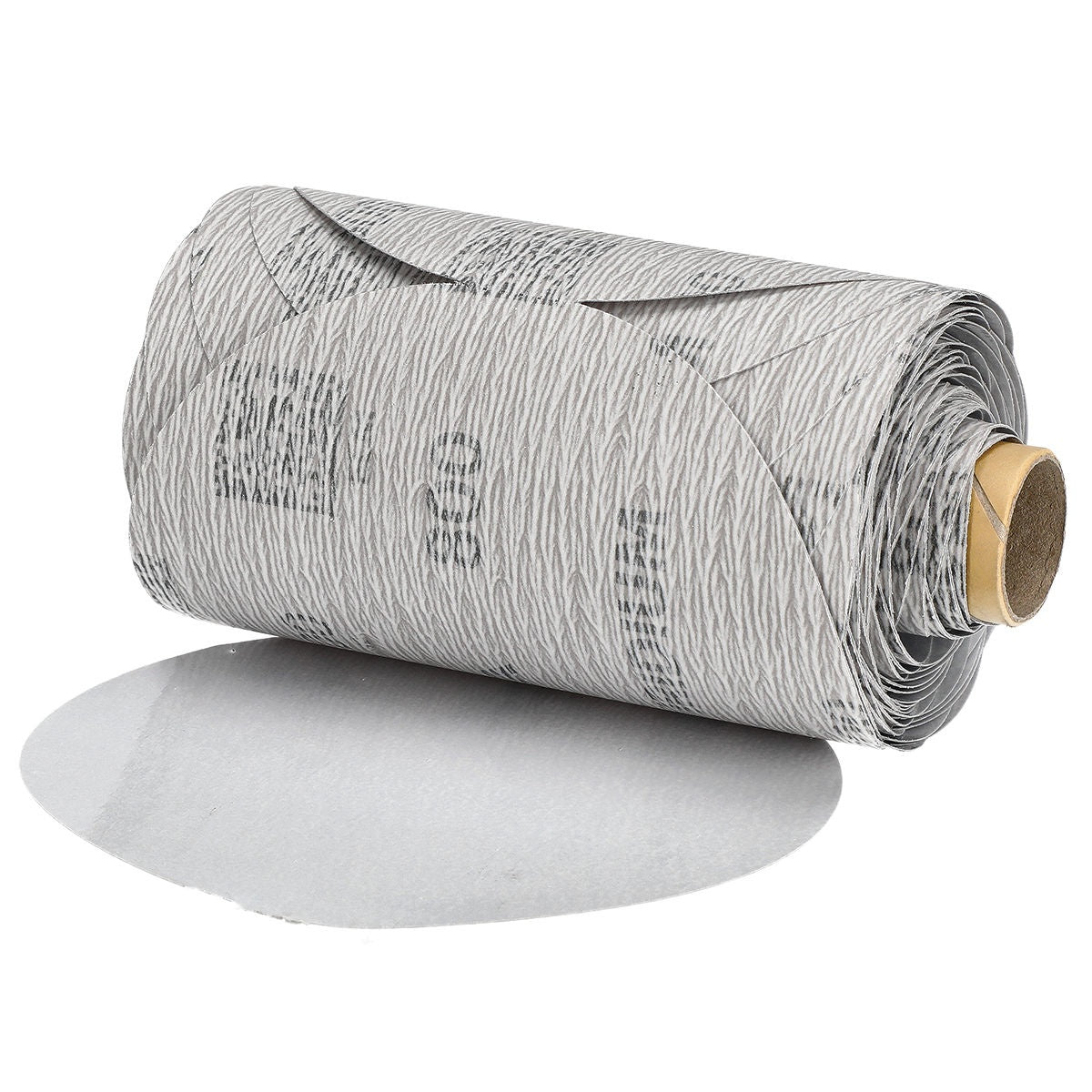 Mirka Iridium PSA sanding disc roll with adhesive-backed 5-inch discs