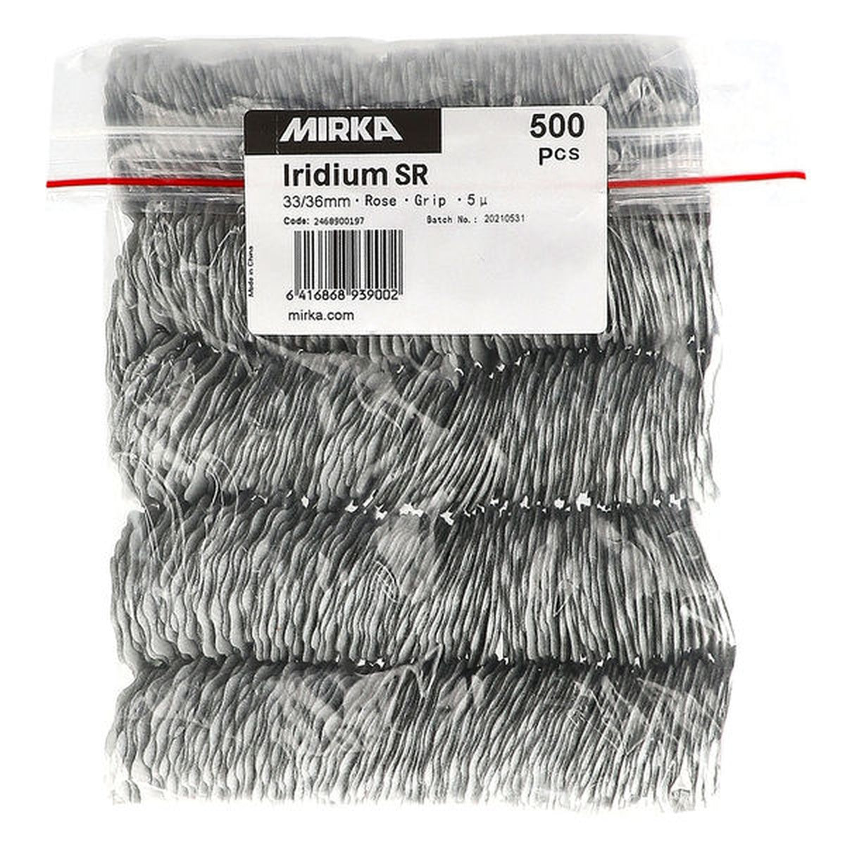 Mirka Iridium SR 33/36mm rose grip 5µ abrasive pack of 500