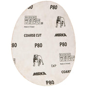 Mirka Coarse Cut 6-in. P80 PSA sanding disc, back side view
