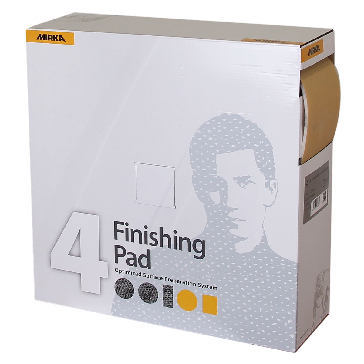 Mirka OSP-4 finishing sanding pad roll box, 4.5-in. x 5-in., 200-pack
