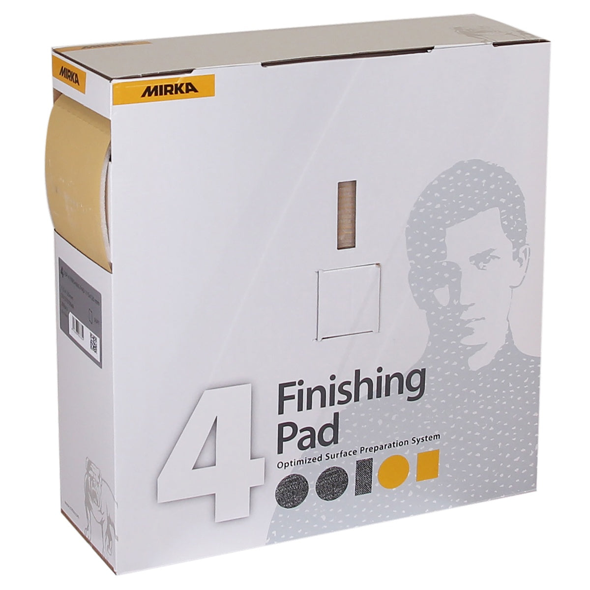 Mirka OSP-4 optimized surface preparation finishing pad box, plain sanding pad roll