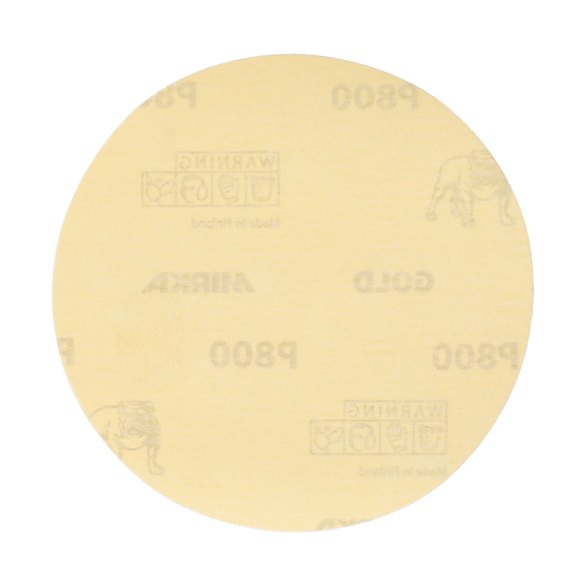 Mirka Gold 5-inch P80 PSA sanding disc, front view
