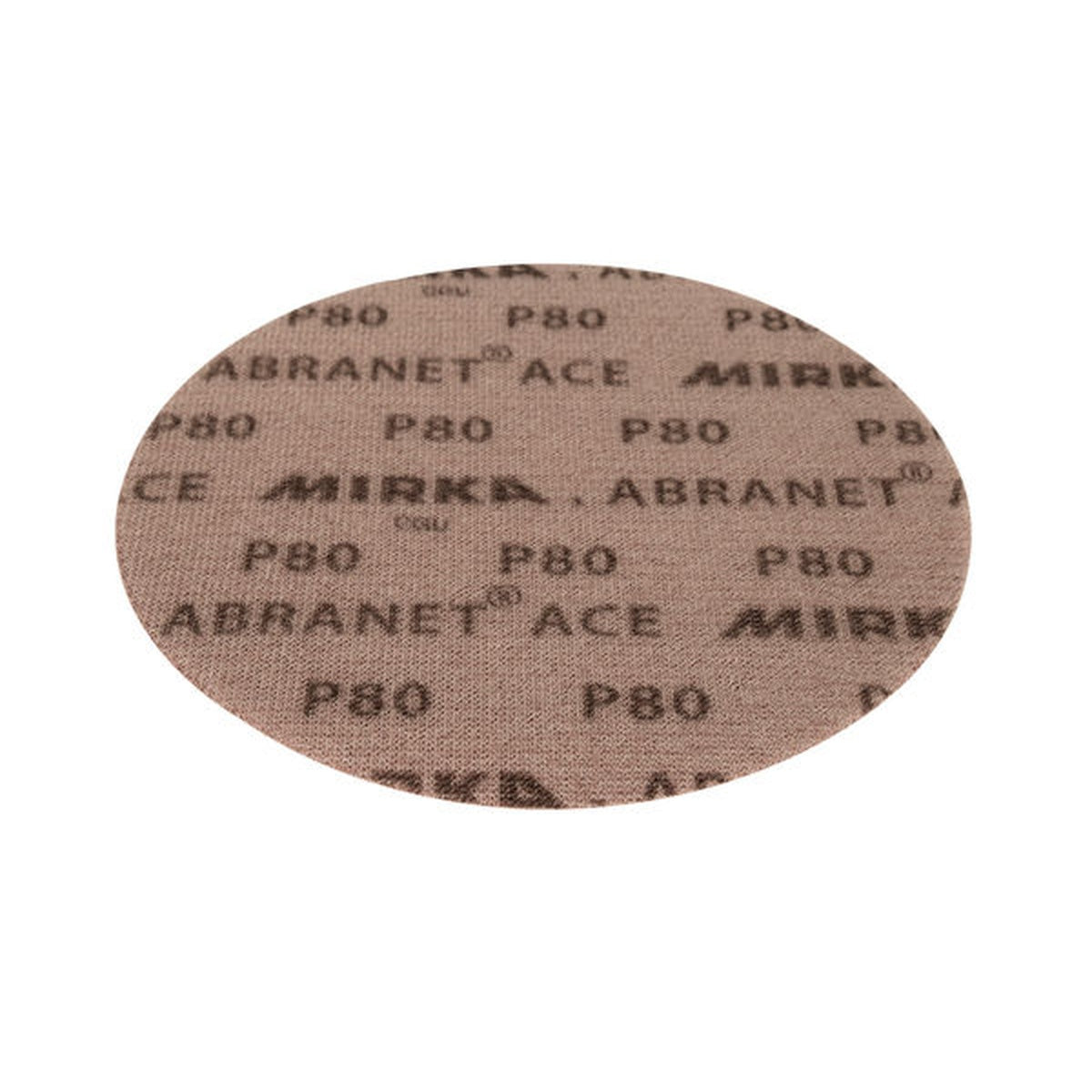 Mirka Abranet Ace 9-in. P80 sanding disc back with printed branding