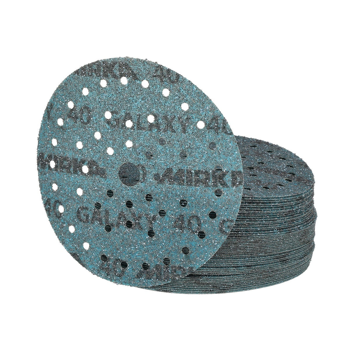 Mirka Galaxy 6-in. 40 grit Multifit sanding disc stack
