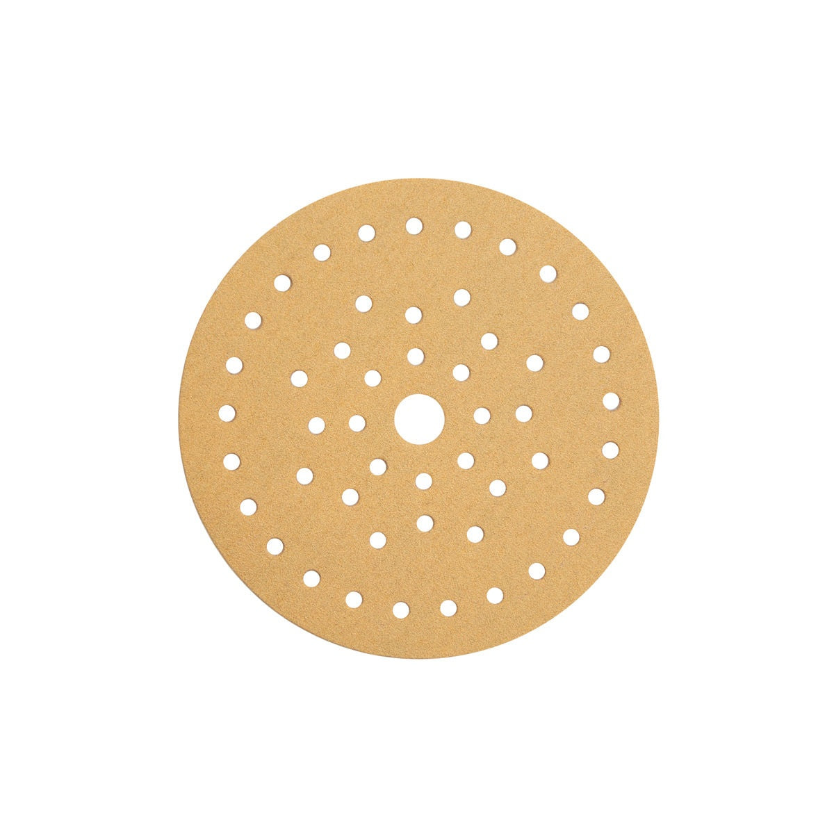 Mirka Gold Multifit 6-in. P40 hook and loop sanding disc with universal hole pattern