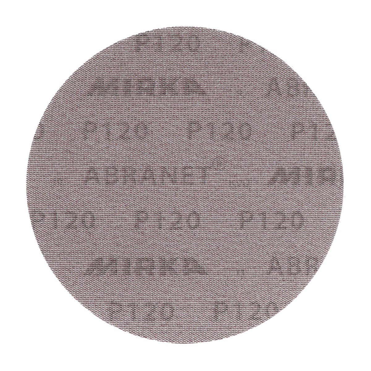 Back view of Mirka Abranet 7-in. P80 grip net sanding disc