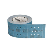 Mirka Galaxy 120 grit perforated sanding roll in blue hook and loop abrasive