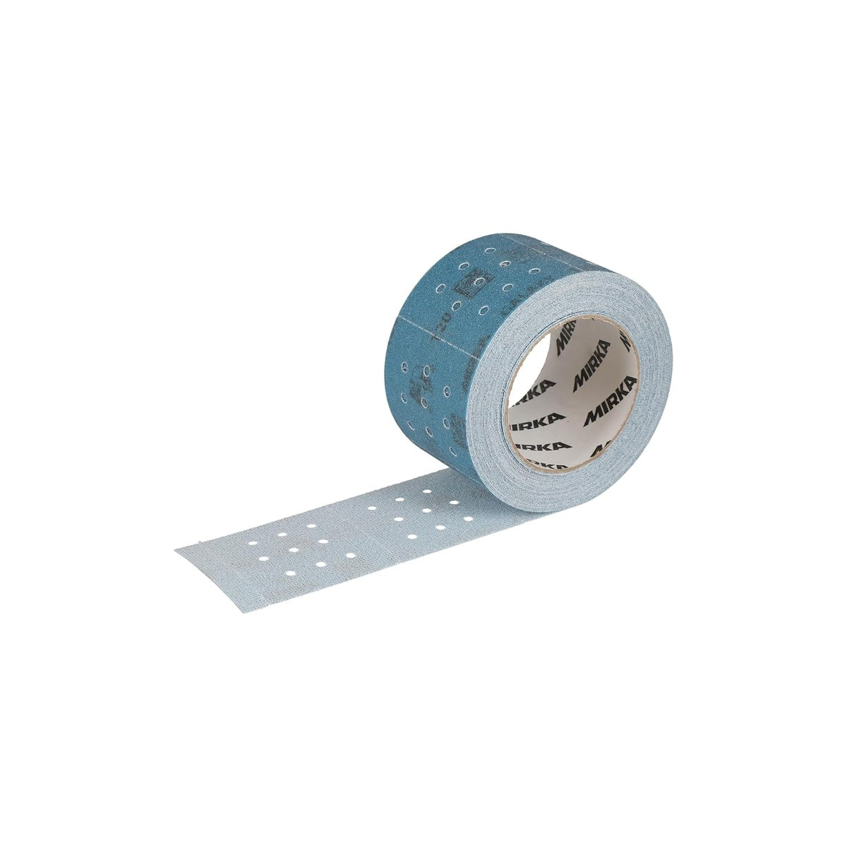 Mirka Galaxy blue perforated sanding roll with hook and loop backing