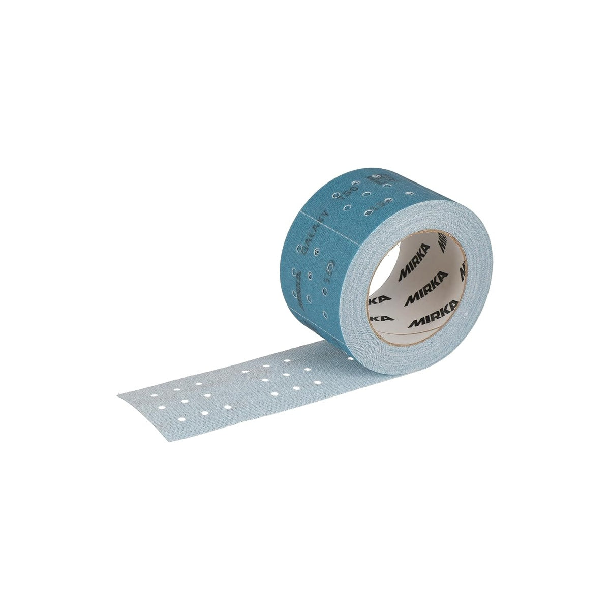 Angled view of Mirka Galaxy 150 grit perforated sanding roll