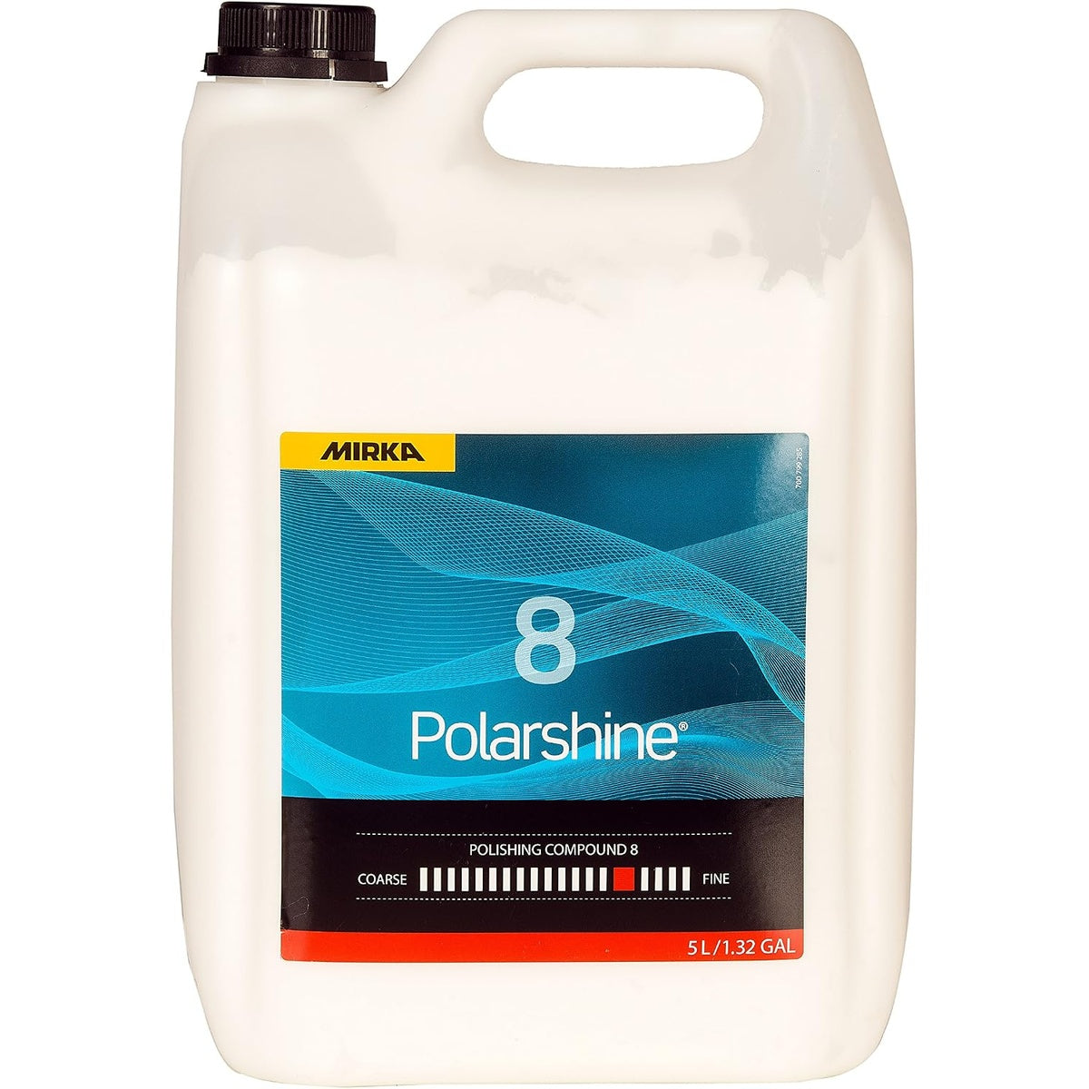 Mirka Polarshine 8 polishing compound in 5 L container front view