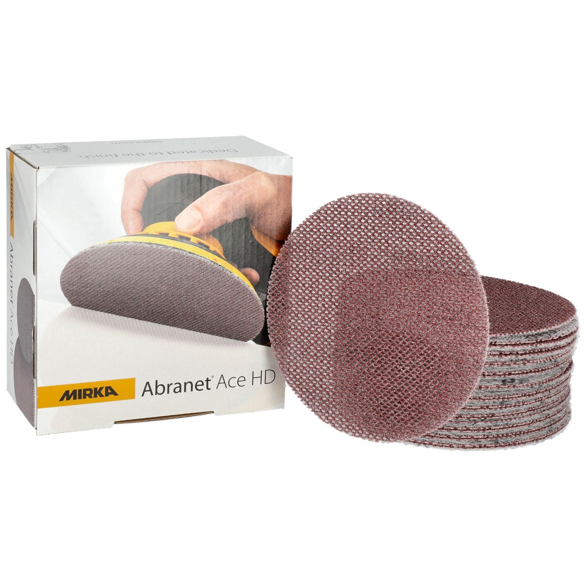 Mirka Abranet Ace HD sanding discs with product box