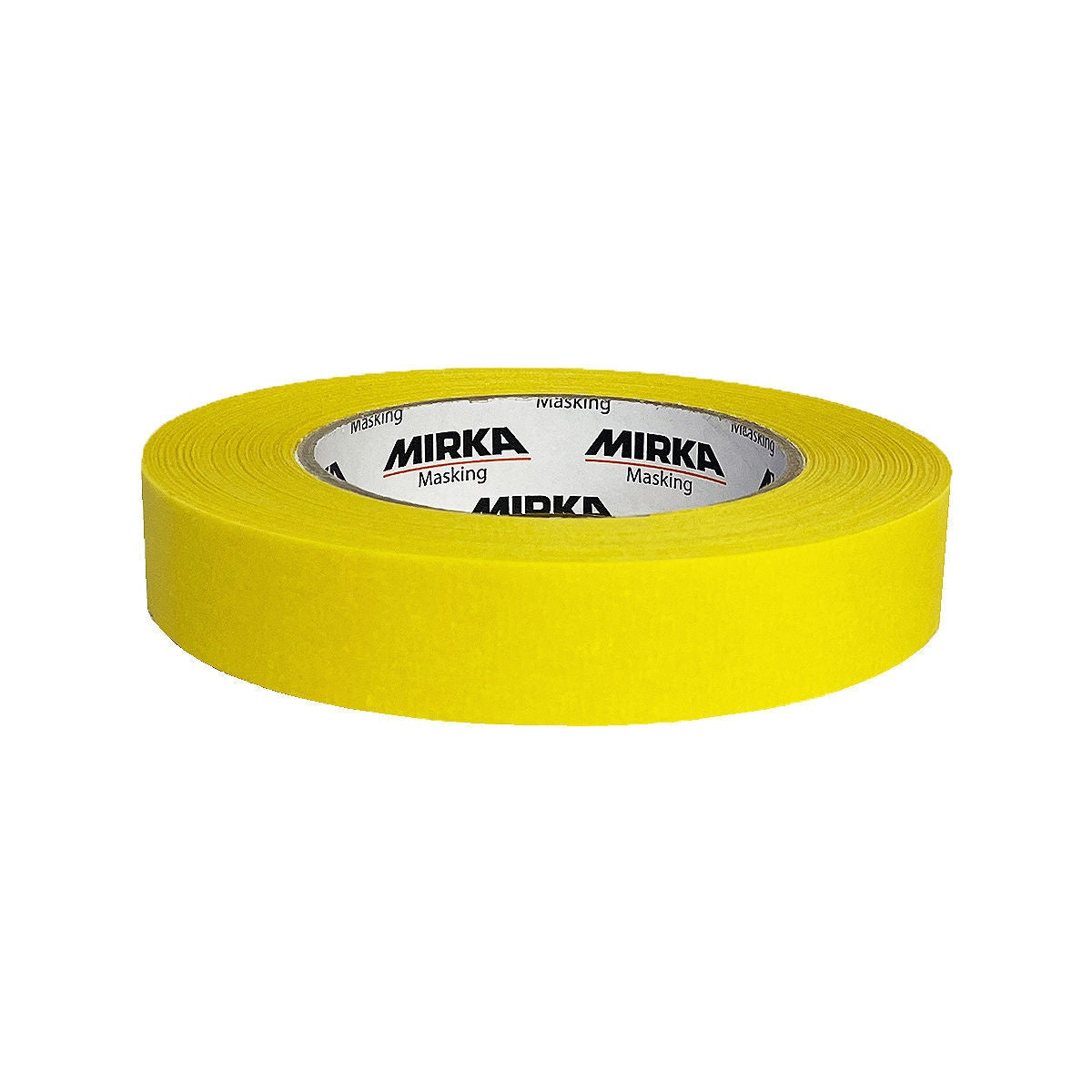 Mirka Yellow Line 24 MM masking tape roll in yellow for automotive and paint masking